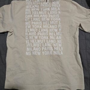 Helmut Lang Cream Graphic T-Shirt
